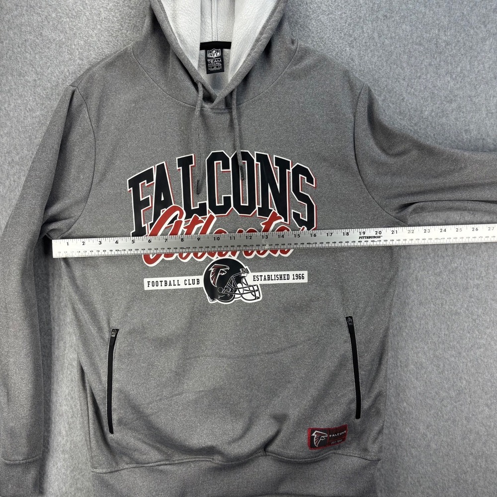 Atlanta Falcons‎ NFL Gray Hoodie Men's Medium Fleece Lined - Picture 7 of 8